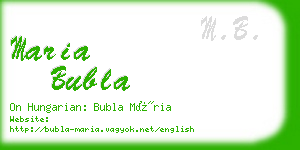 maria bubla business card